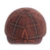 Твидовый берет с язычком из утиного язычка Твидовая шляпа Зимняя восьмиугольная кепка Шляпа для мужчин среднего возраста