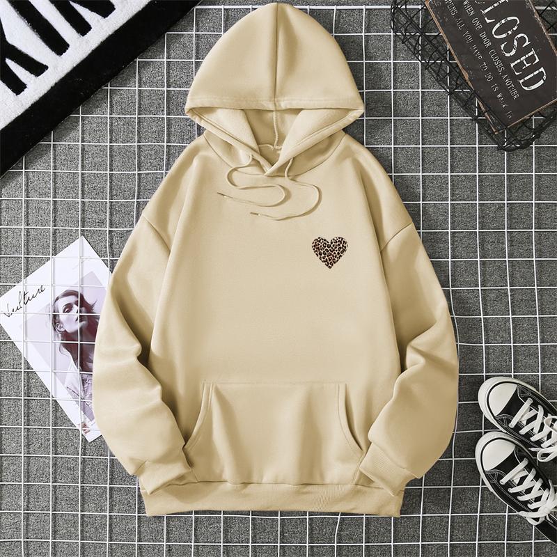 Print Unisex Thickened Fleece Hooded Sweatshirt Hooded Autumn Warm Sweatshirt Women's Sweatshirt Men's Sweatshirt