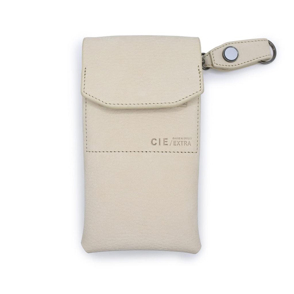 CIE FOLK MOBILE SD-S TAUPE Genuine Leather Nubuck with Hook and Eye Closure and Reflector, Smartphone Shoulder Bag for Men and Women