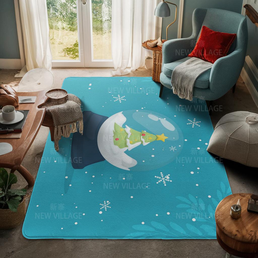 Ковер у входа в дом Домашний коврик у двери Гостиная Ванная Комната Ноги ванная комната Нескользящие коврики с водопоглощением для ванной Счастливого Рождества зима