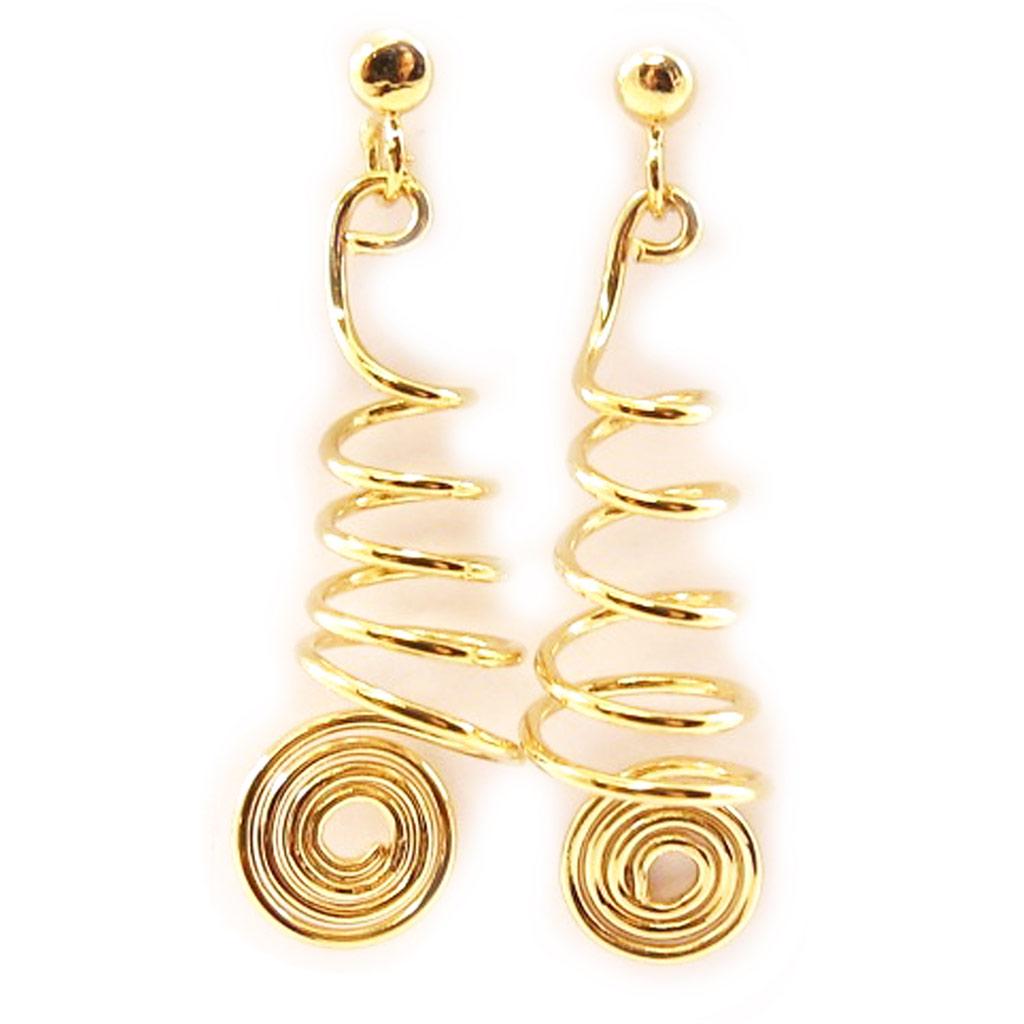 Les Trésors De Lily [C4745] - Boucles Plaqué Or 'Acrobaties'