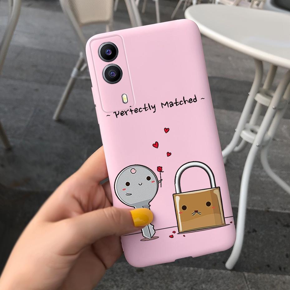 For Vivo Y53S 5G Case Vivo Y72 5G V2041 Phone Cover Silicone Cactus Soft Funda For Vivo Y52 Y 53s Y72 5G Sunflower TPU Bumper