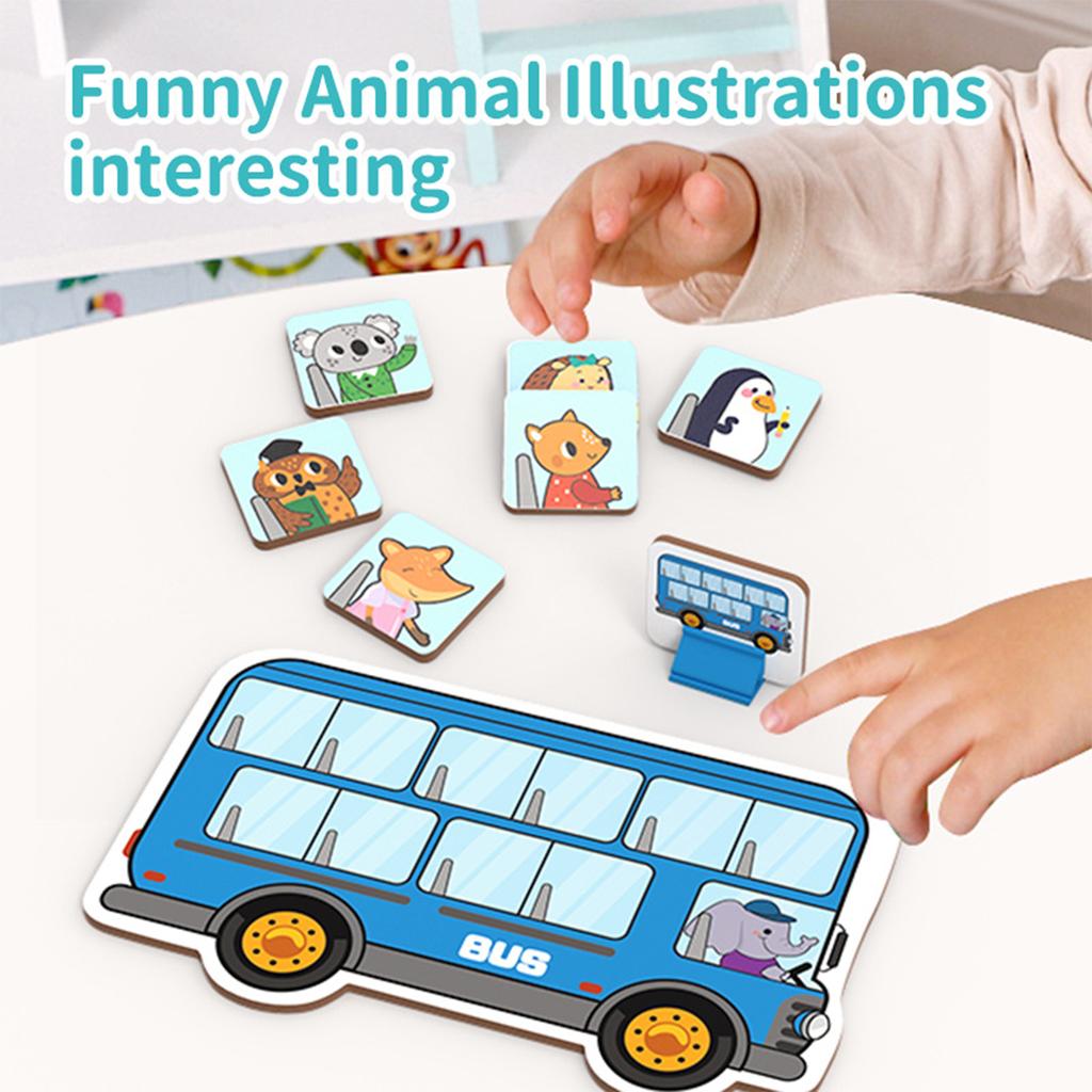 New Bus Stop, Children's Tabletop Game Chess, Puzzle Parent-child Interaction, Early Education Enlightenment Puzzle Toys
