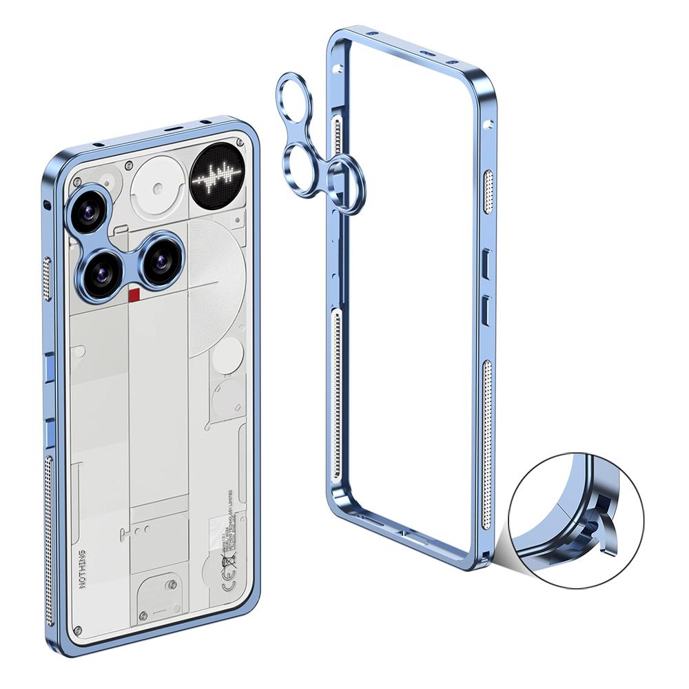 For Nothing Phone (3) 5G Bumper Cases Metal Frame Heat Dissipation Cover with Lens Protector