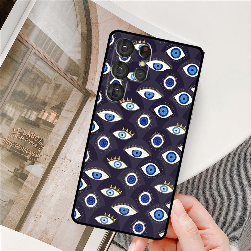 Evil Eye Phone Case For Samsung Galaxy S25 Ultra S9 S10 S20 S21 S22 S23 S24 Plus S24 FE Bumper Cover