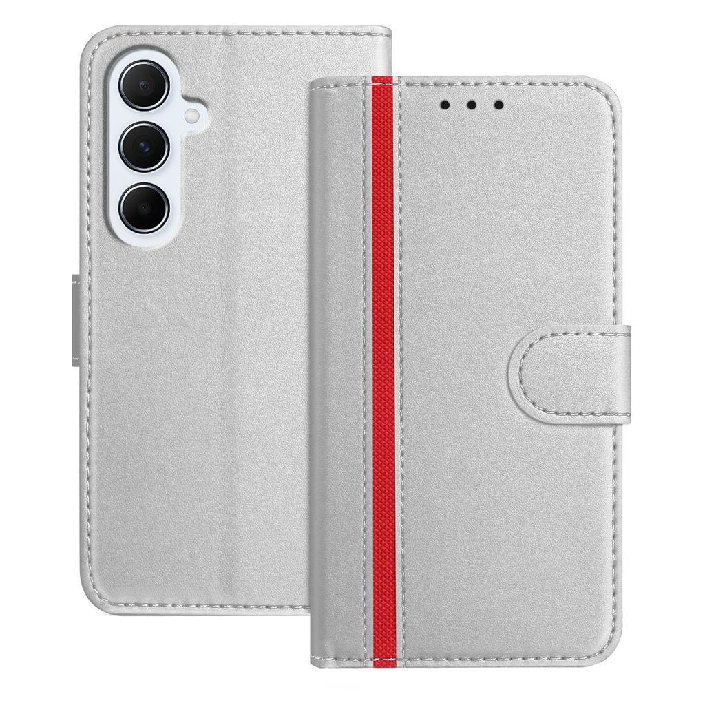 For Samsung Galaxy A56 5G Phone Cases Wallet Stand Color Splicing Leather Cover with Magnetic Clasp