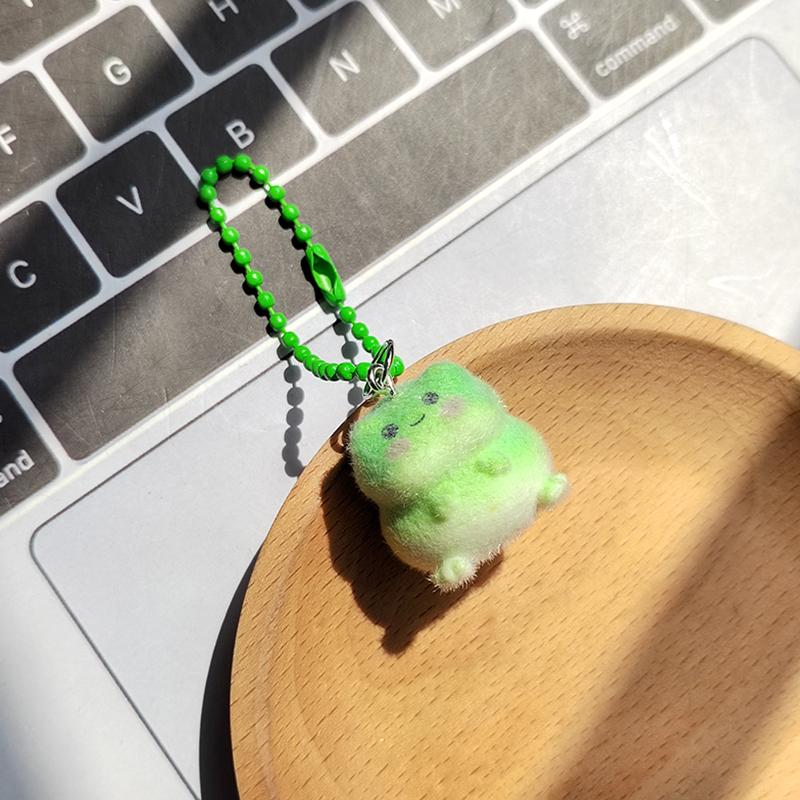 Смола Флок Лягушка Животное Брелки Шнурок для телефона Мультяшный Милый Пушистый Подвеска Сумка Чехол для наушников Аксессуары Кольцо для ключей автомобиля