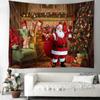 Christmas Tapestry Wall Hanging Santa Claus Christmas Tree Snow Scene Home Holiday Decoration Tapestry Fireplace Christmas Gifts