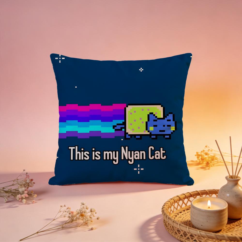 Горячая наволочка с котиком Nnyan Catful, удобная, прочная, для дома, офиса, автомобиля, дивана