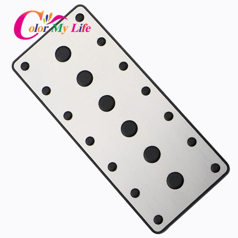 Защитный чехол для педали автомобиля Color My Life из нержавеющей стали для Toyota Hilux Revo 2015-AT педали газового тормоза