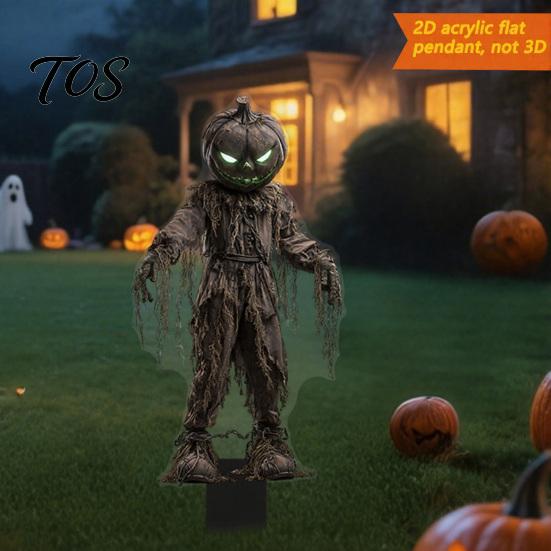 Weather Resistant Yard Decor Halloween Scarecrow Garden Stake, 2D Flat Creepy Zombie Ornament, Spooky Doll Waterproof Signs Decoration, Scary Art Sign