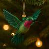 Colorful Hummingbird Christmas Ornament Xmas Tree Car Rearview Mirror Acrylic Hanging Bird Shape Decoration Holiday Party Pendant