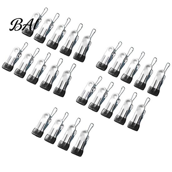 Windproof Clothespins for Breezy Days 24PCS Stainless Steel Clothes Pegs, with Non-Slip Rubber Coating, Heavy Rust Resistant Utility Clips Outdoor