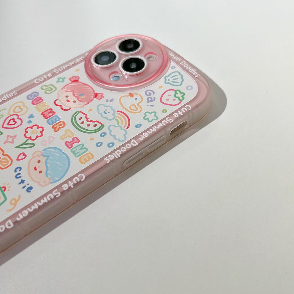 Cute Cartoon Phone Case For Iphone 11 12 13 Pro Max Case Iphone X Xr Xs Max 7 8 Plus Se 2022 Soft Silicone Shockproof Cover Capa