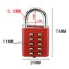 Button Combination Padlock Zinc Alloy Digits Password Lock for Trolley Case File Cabinet