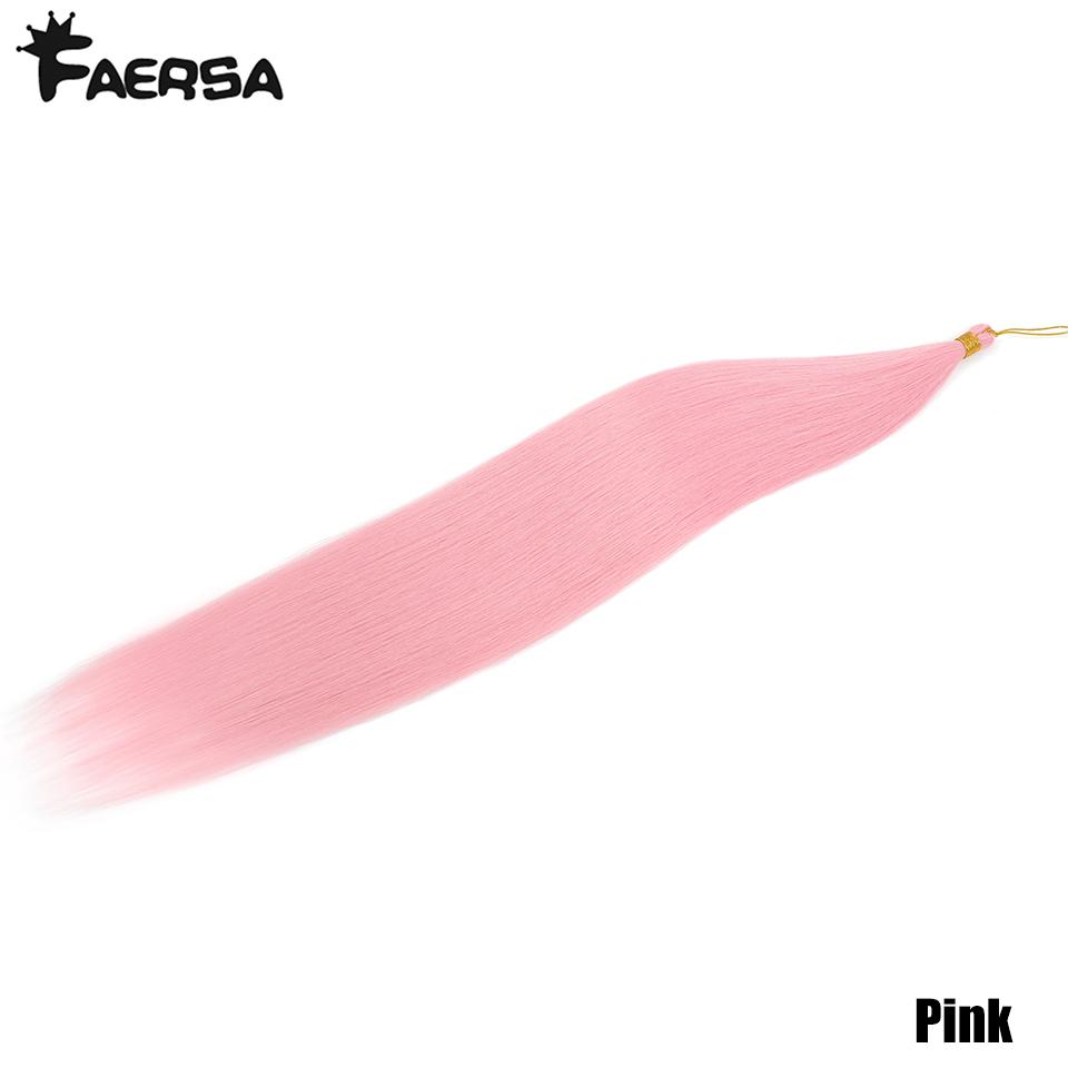 Ariel Straight PonyTail Synthetic Hair 30 Inch Bundles Crochet Braids Ombre Brown Crochet Brading Hair Extensions for Women