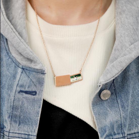 Ожерелье с подвеской, гальваническое покрытие, яркая отделка, антикоррозийное украшение, аксессуар для ожерелья-конверта