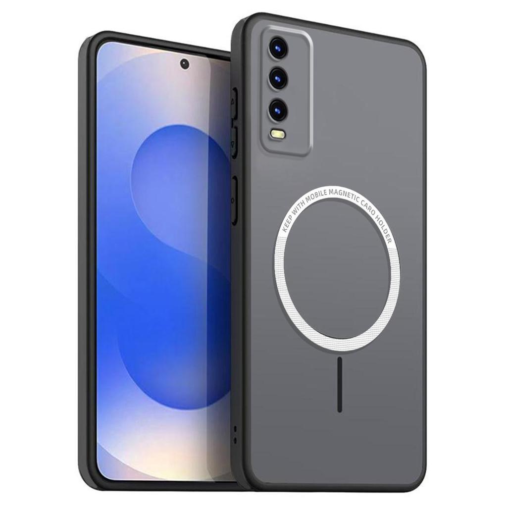 Матовый Полупрозрачный Магнитный Чехол для Телефона для Vivo Y20s G,Y20i 2021,Y20,Y12s,Y12A Мягкий TPU Чехол