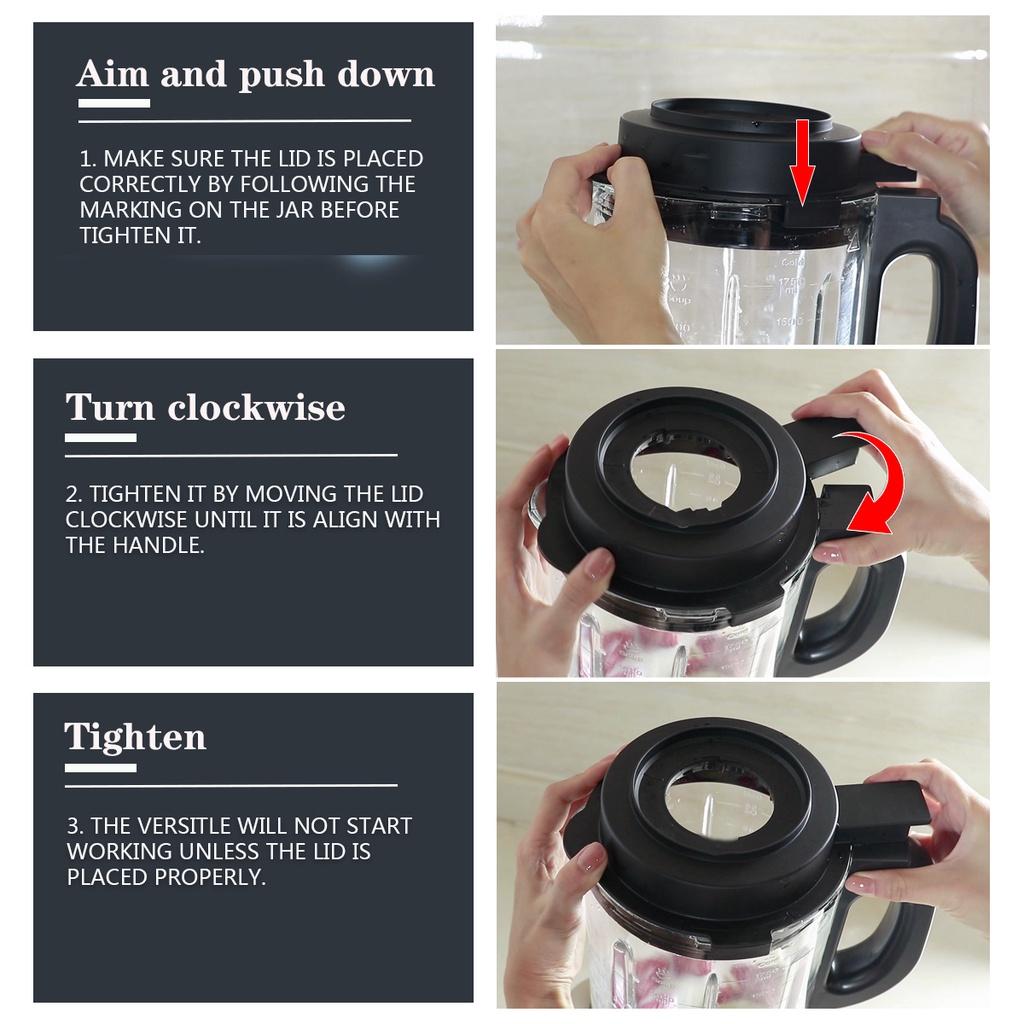 1.75L Professional Automatic Touchpad Timer Blender Mixer Juicer High Power Food Processor 8 Blades One-touch Cleaning Cooking