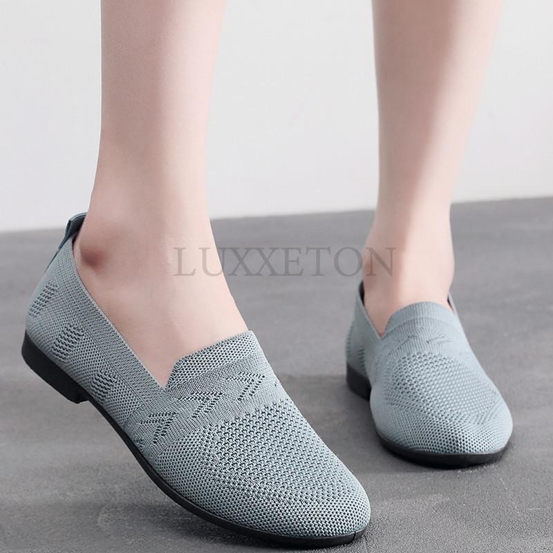 Сетчатые дышащие кроссовки женские легкие повседневные туфли на плоской подошве женские мокасины носки обувь с открытым носком женские летние