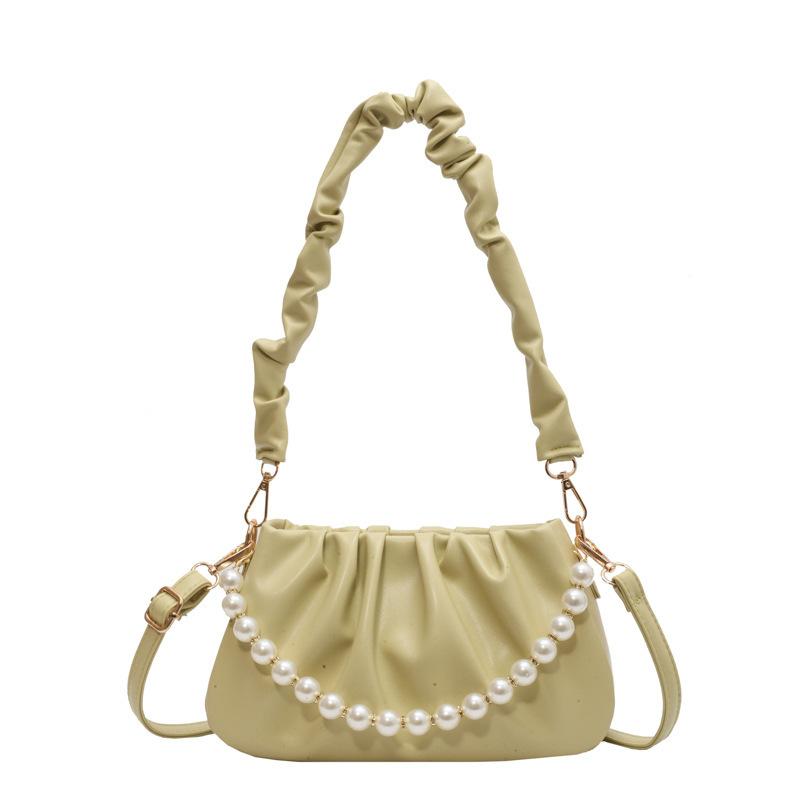 Сумка Niche 2024, весна, новая женская сумка, бисерная сумка-облако, мягкая кожаная плиссированная сумка-цепочка, сумка через плечо на одно плечо, сумка через подмышку