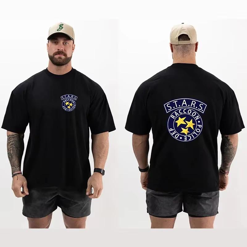 Print T-shirts Men Women Harajuku Y2k Vintage T-shirt Summer Cotton Couple Large Size T Shirt