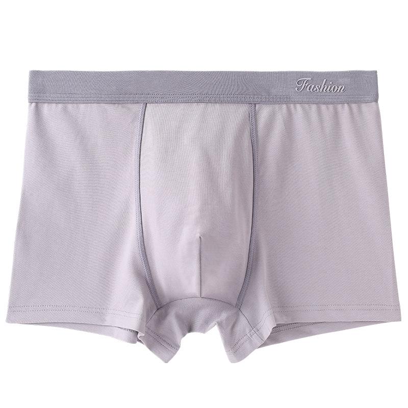 Мужские боксеры из чистого хлопка со средней посадкой, свободные - Дышащие, Большого размера, Летние, Антибактериальные, Противокатышковые