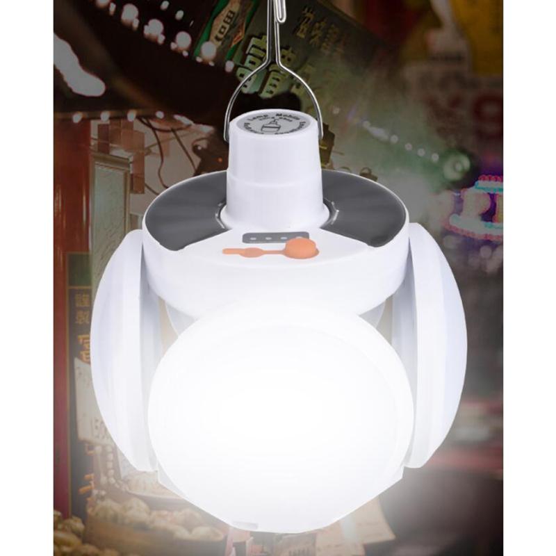 Football Shape Led Solar Light 5 Mode 5000mah Rechargeable Portable Waterproof Emergency Light Bulbs