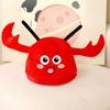 Soft Breathable Cartoon Lobster Plush Hat Funny Look Lobster Headgear  Stage Performance