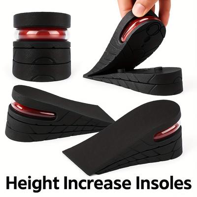 3-слойные невидимые стельки для увеличения роста для мужчин и женщин - Мягкий амортизирующий комфорт с поддержкой свода стопы, ПВХ стельки