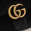 [Pre-Owned] GG Marmont Series Vintage Logo Chain Quilted Velvet Mini Crossbody Bag - Very Good #P6DIDQ