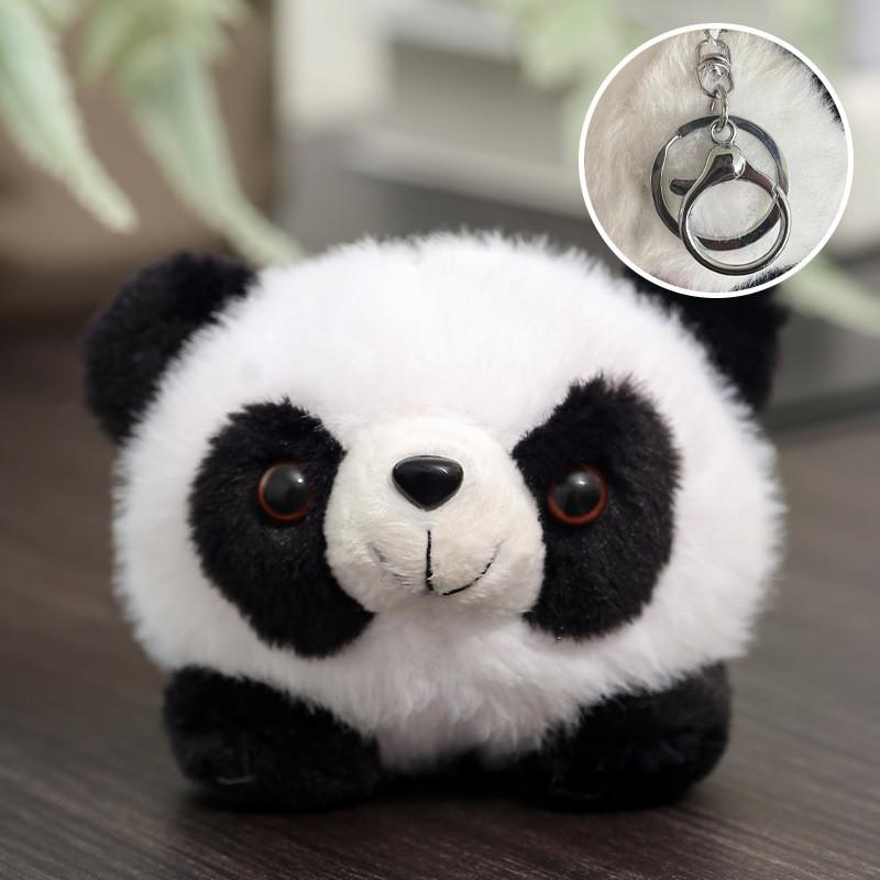 Adorable Panda Plush Keyring With Magnetic Circles For Kids Bag Decor And Gift