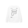 Fila Свитшот мужской спортивный повседневный с принтом логотипа белый F11M149201F-WT