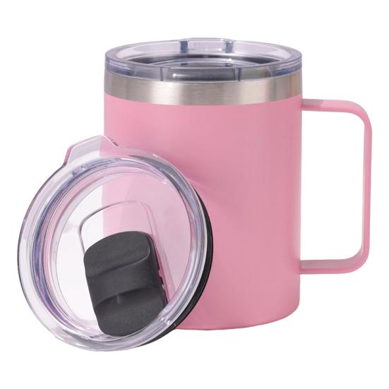 Кофейная кружка с крышкой-ручкой, 12 унций, термокружка из нержавеющей стали, настенный термостакан для путешествий