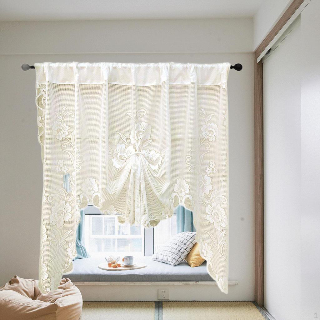 Breathable Swag Valance for Small Rod Pocket Design Bathroom and Hotel