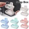 Wall Hanging Soap Box Drain Soap Holder Bathroom Accessories Punch-free Container Suction Soap Tray Cup Dish Dish Soap X6C2