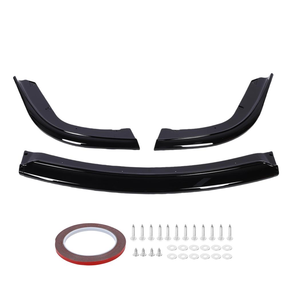3pcs Front Bumper Lip Splitter Body Kit Improve Aerodynamics Bumper Lip Chin Spoiler Replacement for Subaru Impreza WRX