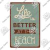 Decor Beach Vintage Plaque Metal Plate Retro Tin Signs Summer Wall Art Poster Seaside Tiki Bar House Room Iron Painting