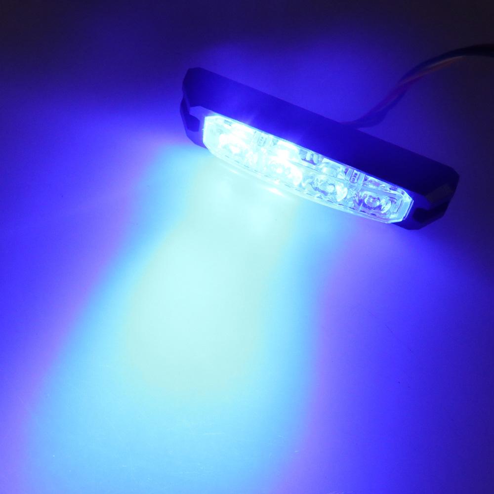 New 4LED Strobe Light 5-Wire Synchronization Function Truck Side Light Car Strobe High-power Warning Lamp Emergency Flash