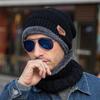 New Fashion Classic Men Women Knitted Hat Plush Fur Lining Thick Keep Warm Hat Suit Stylish Winter Hats