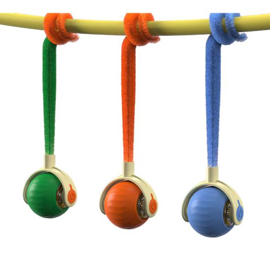 Интерактивная игрушка-мяч для кошек, перезаряжаемый через USB, автоматический движущийся мяч с плюшевым хвостом, умная головоломка для домашних животных для занятий спортом в помещении, снятия стресса