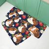 Cute High Mountain Cow Pattern Kitchen Absorbent Door Mat Soft and Comfortable Entrance Mat Bedroom Floor Mat Bathroom Carpet