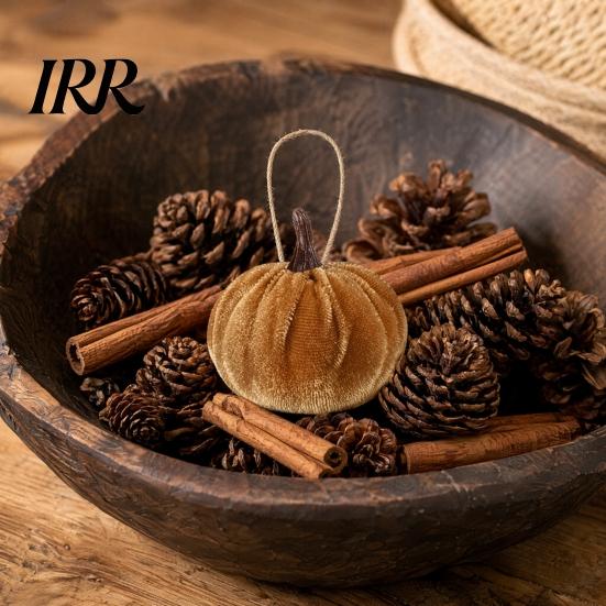 Reusable Fall Festival Decor Velvet Pumpkin Hanging Decor, Harvest Ornaments with Caramel And Orange Jute Rope, Thanksgiving Halloween Tree