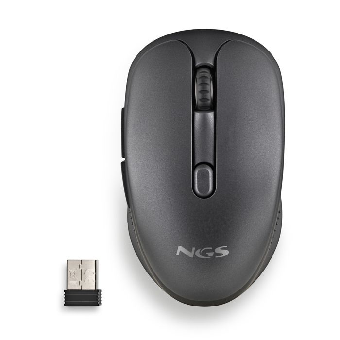 NGS EVO PEEP: Souris laser rechargeable avec connexion sans fil multimode. 2.4 GHz+Bluetooth 5.0+Bluetooth 5.1. Silencieuse. DPI: 12