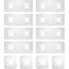 14 Pack Shower Caddy Adhesive Replacement Flat, Transparent Strong Adhesive Hooks, No Drilling, Waterproof Wall Hooks for Shower Caddy, Bathroom