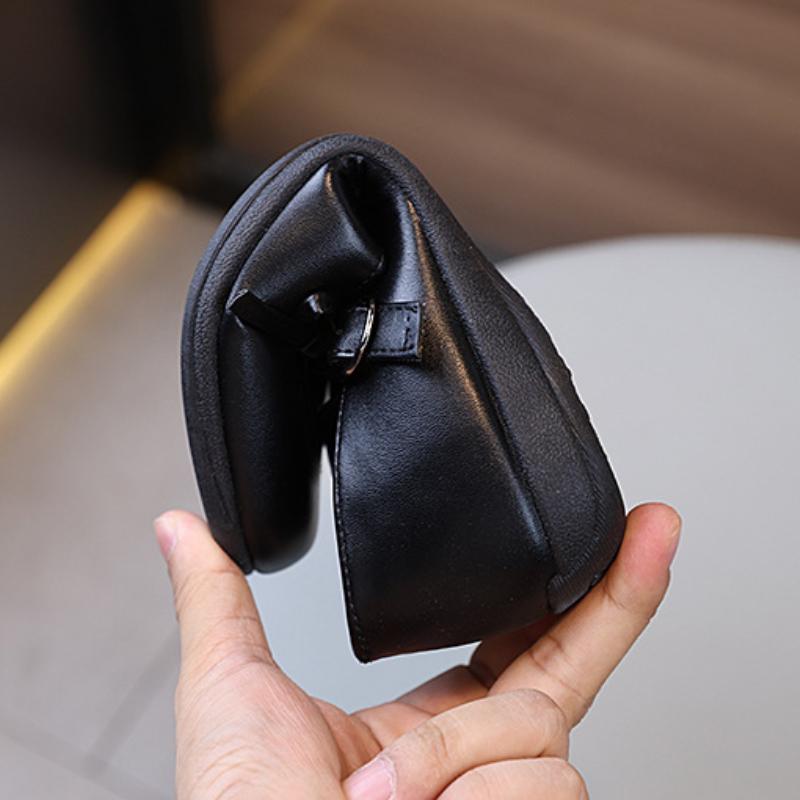 Детские кожаные туфли весна осень новые черные туфли для девочек школьные универсальные детские модные туфли принцессы с бантом на плоской подошве