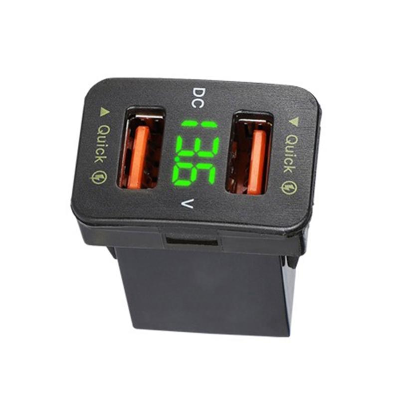 Для Toyota неразрушающий модифицированный автомобиль QC3.0 быстрая зарядка со светодиодным дисплеем