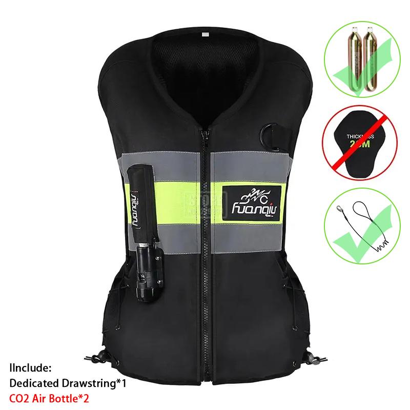 Motorcycle Jacket Motorcycle Air Bag Vest Reflective Motocross Racing Airbag Vest CO2 Air Bottle Moto Riding CE Protector