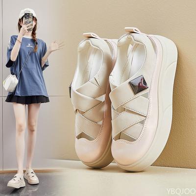 Новые летние женские студенческие дышащие спортивные туфли на платформе для увеличения роста, повседневные, простые, удобные, универсальные женские туфли