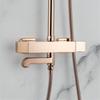 Термостатический смеситель для ванны и душа Rose Gold Золотой набор для душа и ванны Латунь Черный Комплект смесителей для тропического душа и ручного душа